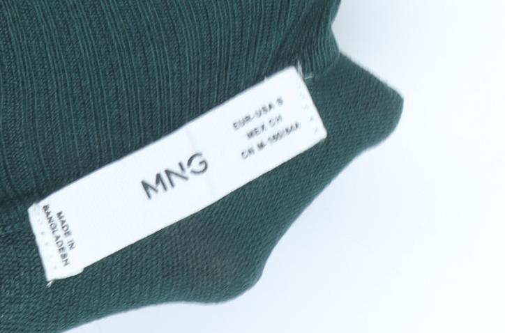 MNG Women's Green Roll Neck Jumper, Size S