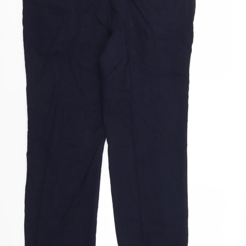 Marks and Spencer Men's Blue Wool Dress Pants