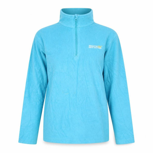 Front view of Regatta Women's Blue Fleece Full Zip Sweatshirt, size 12