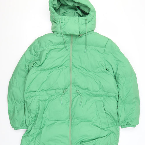 Marks and Spencer Women's Green Puffer Jacket Size 14