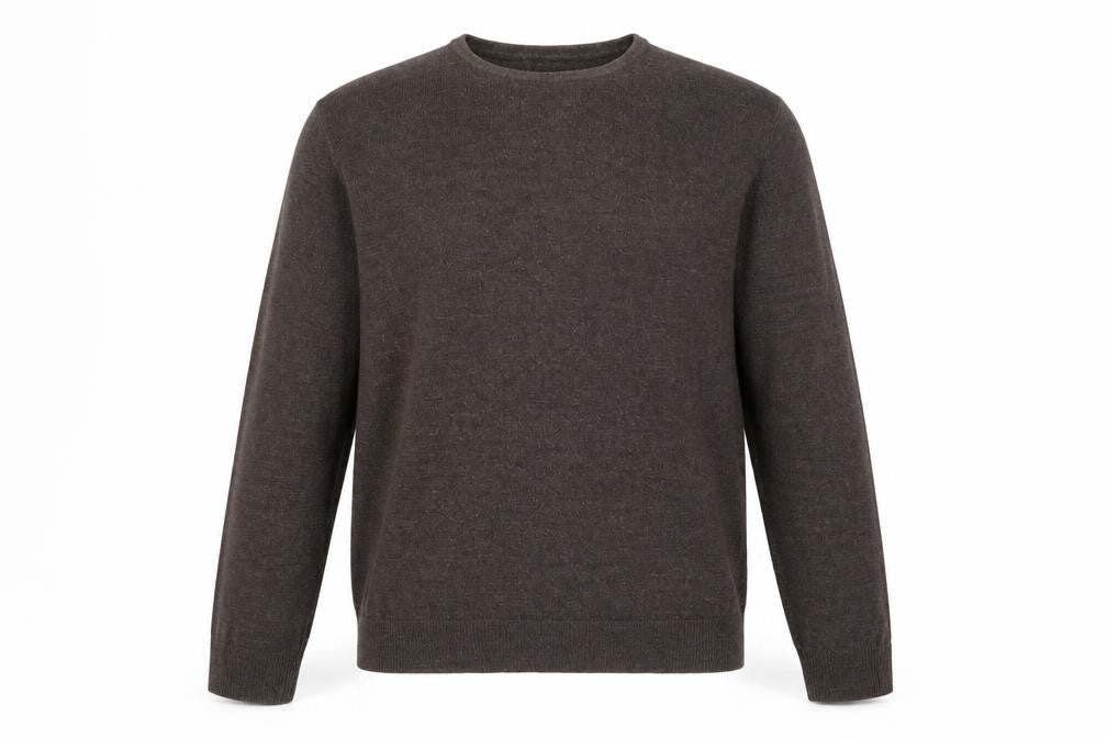 Front view of Topman Men's XL Brown Crew Neck jumper