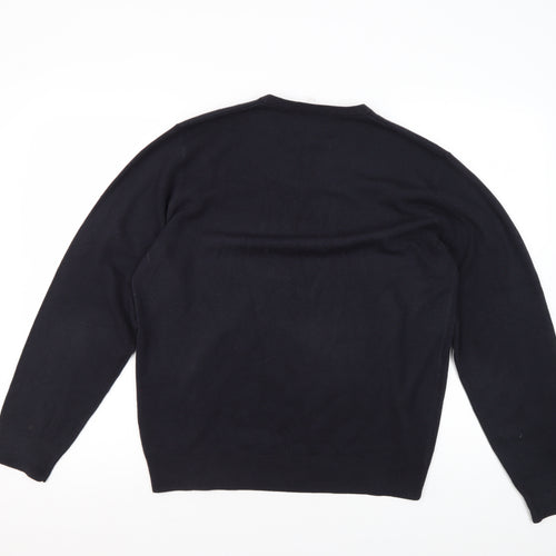 Marks & Spencer Men's M Black V-Neck Pullover Jumper