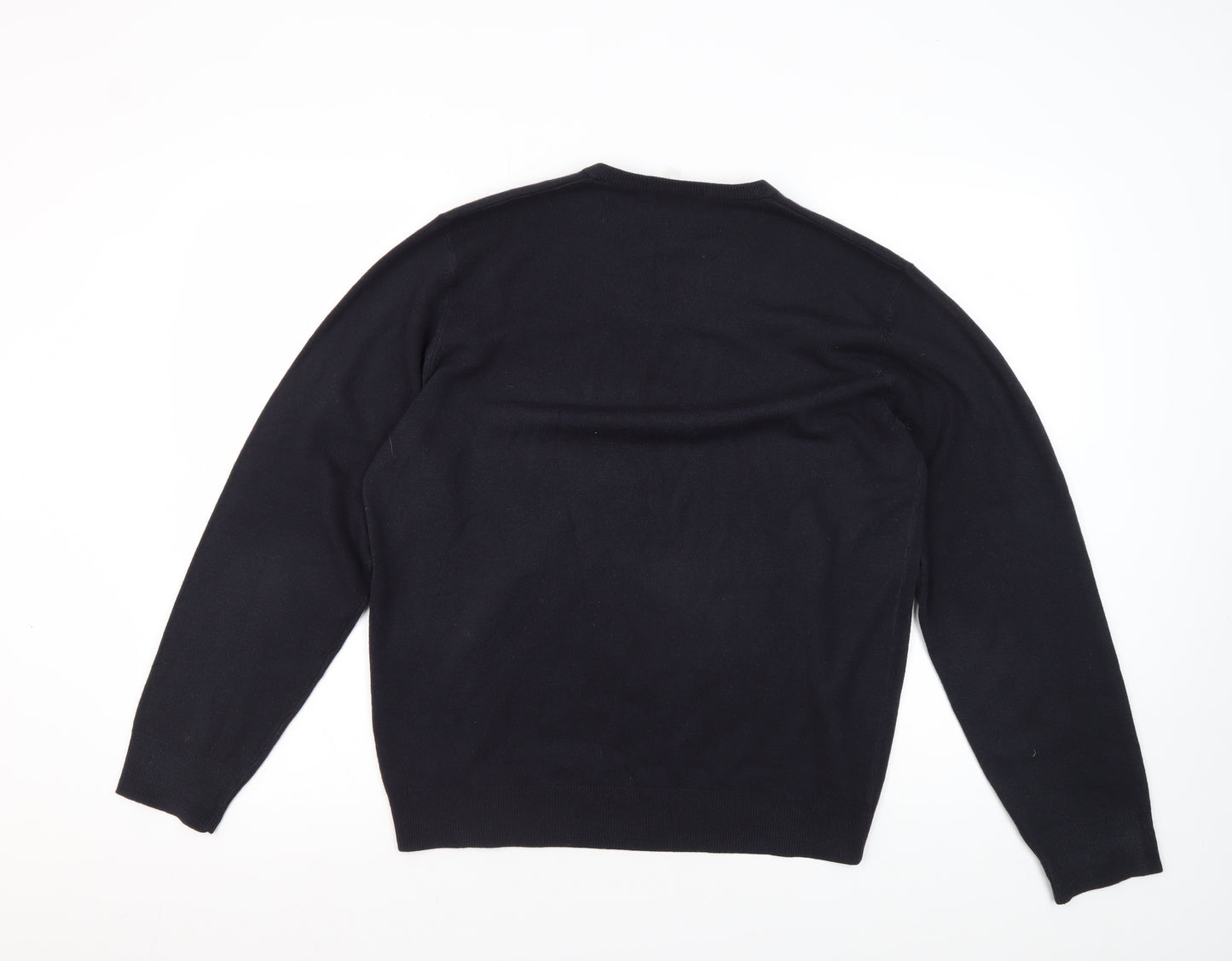 Marks & Spencer Men's M Black V-Neck Pullover Jumper