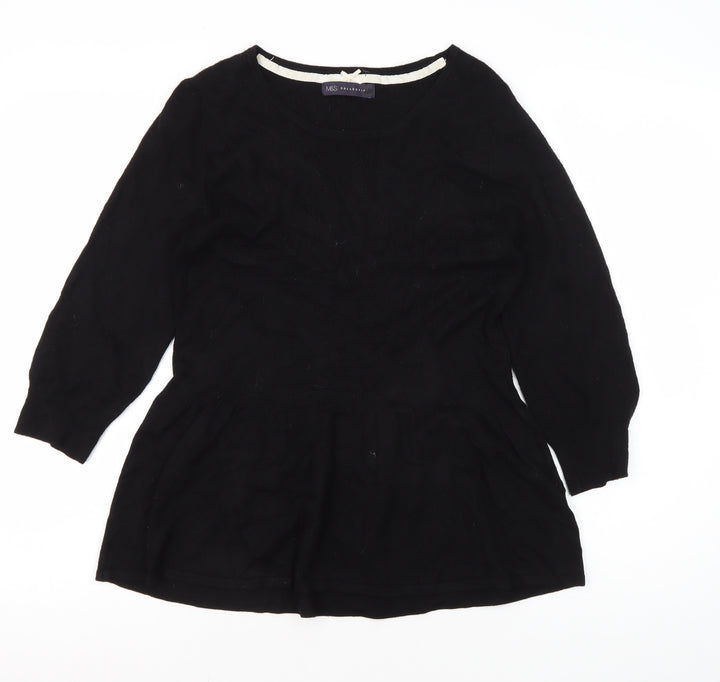 Marks and Spencer Black Tunic Jumper, Women’s, Size 12