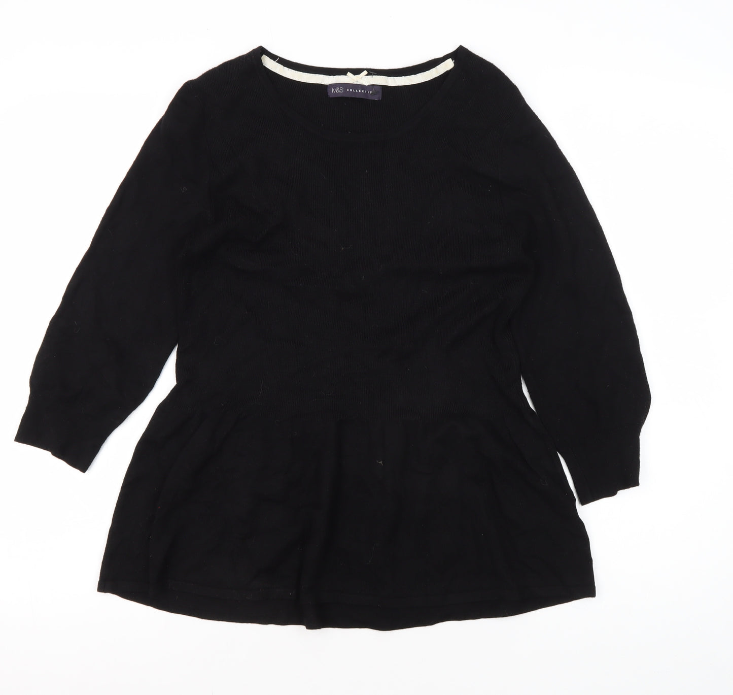 Marks and Spencer Black Tunic Jumper, Women’s, Size 12