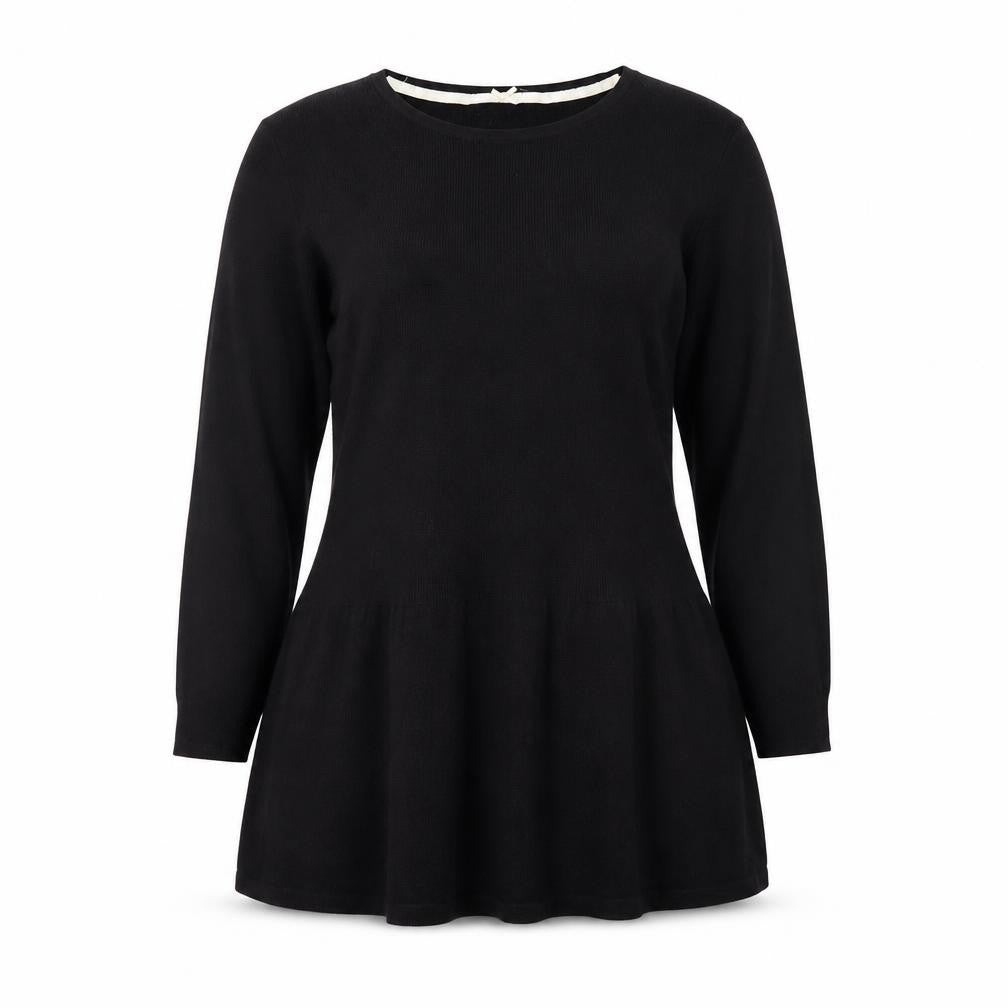 Front view of Marks & Spencer Black Tunic Jumper, Women’s, size UK 12