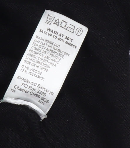 Marks and Spencer Black Tunic Jumper, Women’s, Size 12