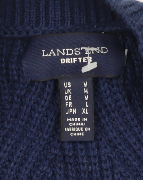 Lands' End Women's Blue Cardigan Size M