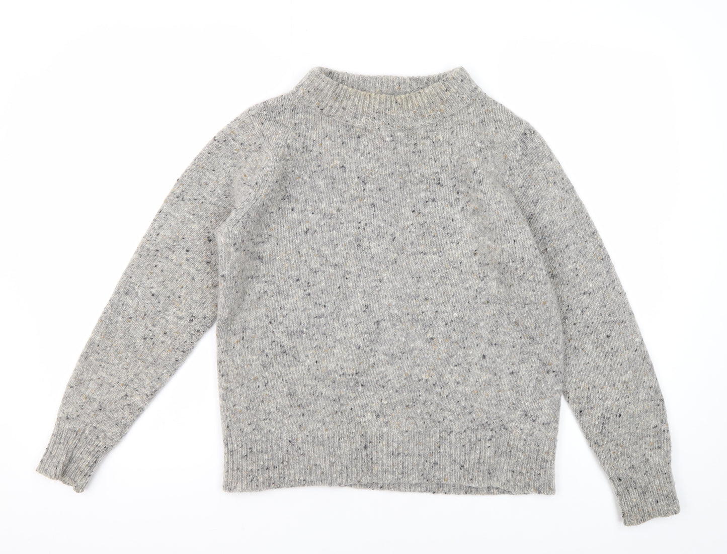 Toast Women's Grey High Neck Wool Mohair Jumper