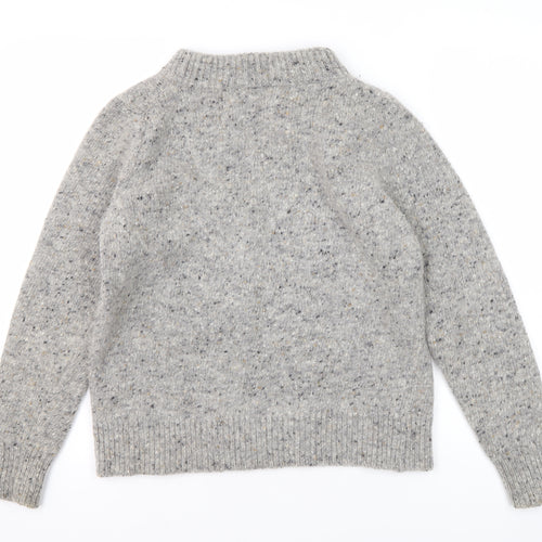 Toast Women's Grey High Neck Wool Mohair Jumper
