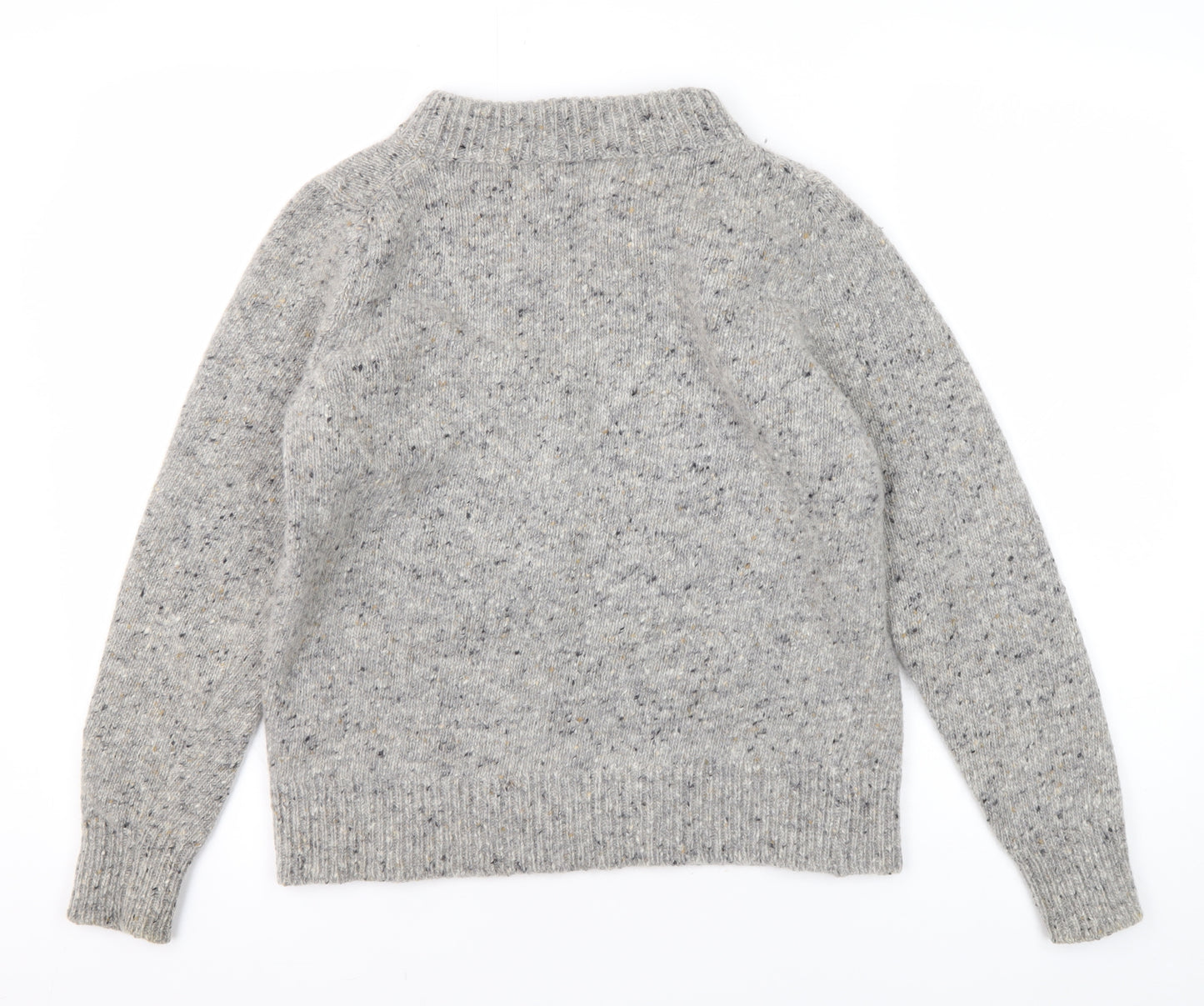 Toast Women's Grey High Neck Wool Mohair Jumper