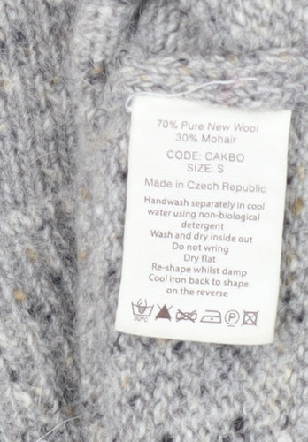 Toast Women's Grey High Neck Wool Mohair Jumper
