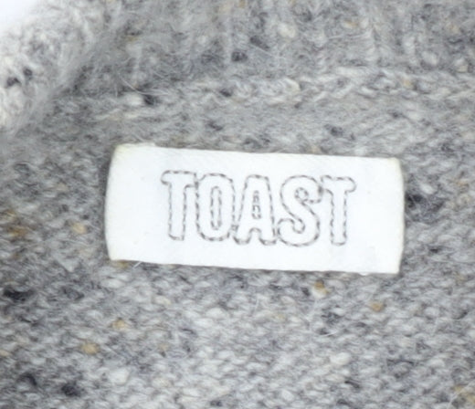 Toast Women's Grey High Neck Wool Mohair Jumper