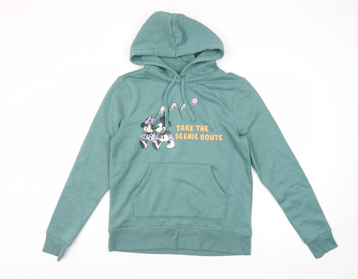 Disney Women’s Green Hoodie S - Casual Comfort