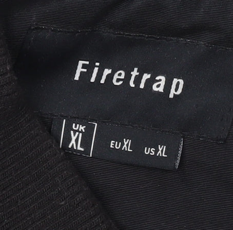 Firetrap Men's Black XL Bomber Jacket
