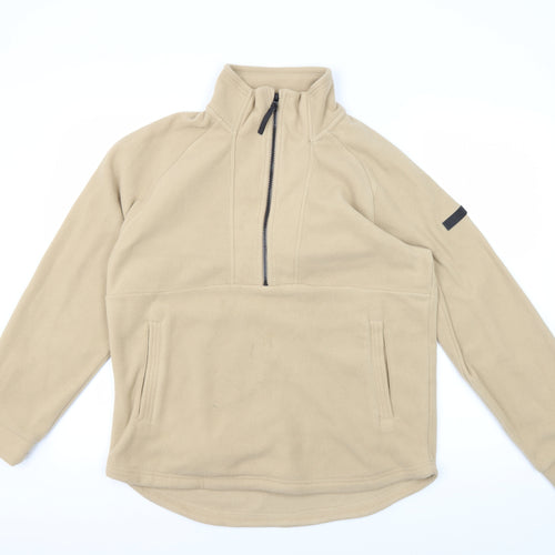 Regatta Beige 1/4 Zip Fleece Sweatshirt - Size 10