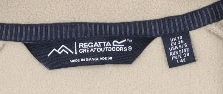 Regatta Beige 1/4 Zip Fleece Sweatshirt - Size 10