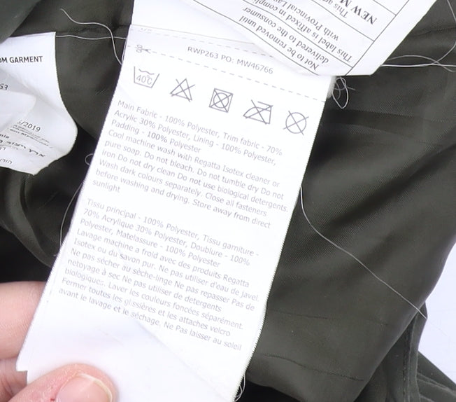 Regatta Women's Green Parka Coat, Size 14, Winter Warm