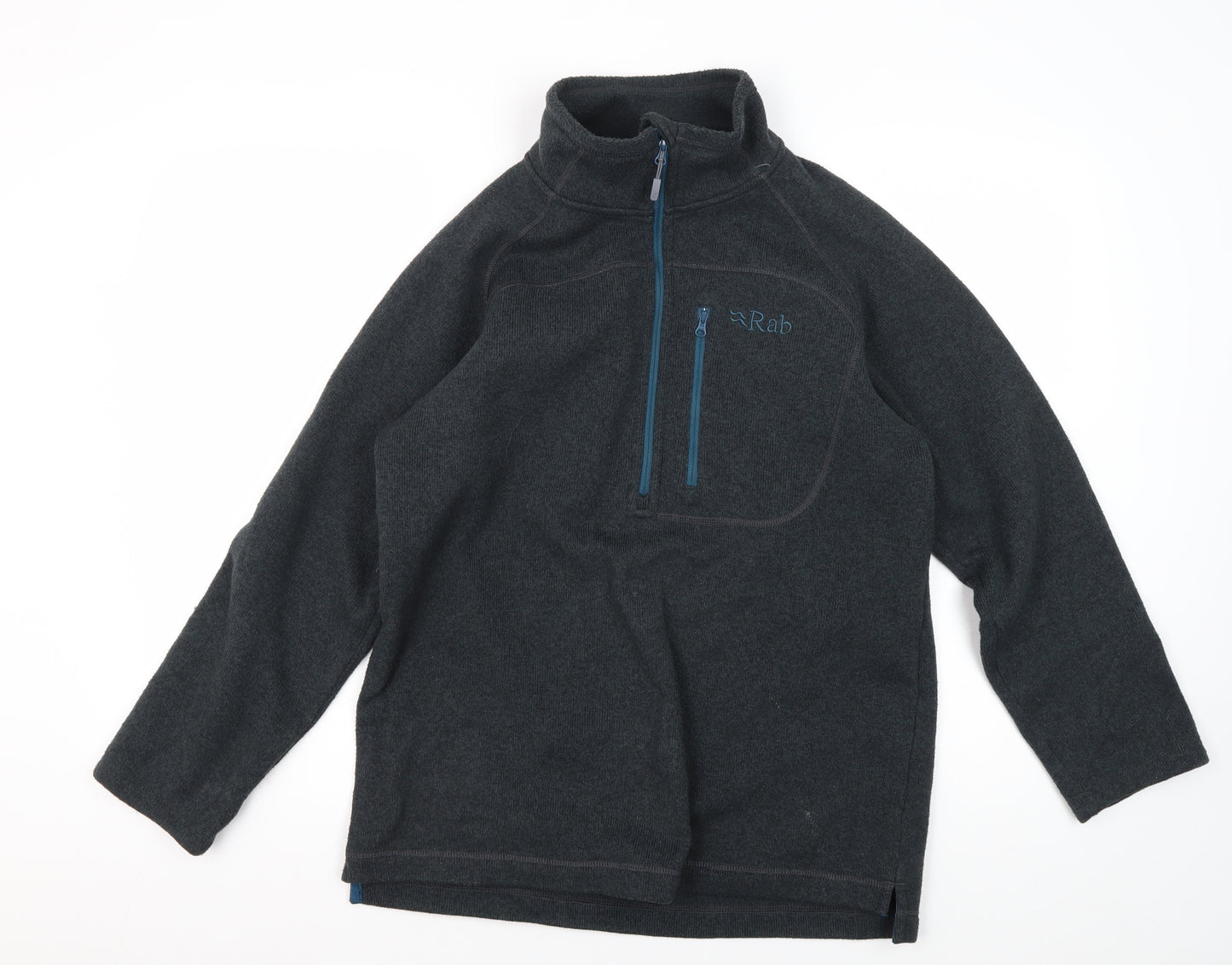 Rab Men's Grey 1/4 Zip Fleece Sweatshirt Medium