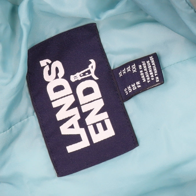 Lands' End Women's Green XL Hooded Parka Jacket