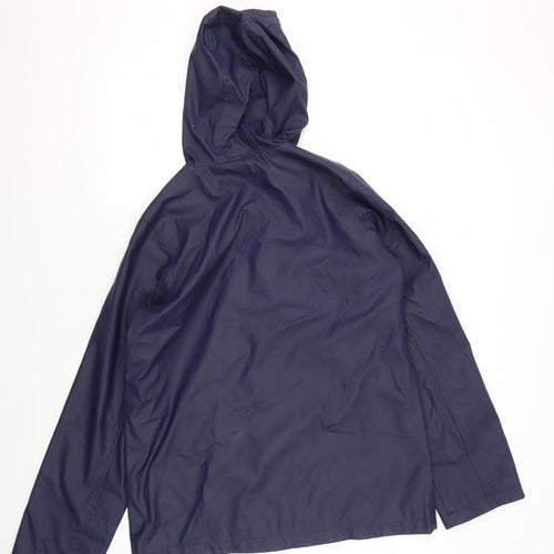Firetrap Women's Blue Hooded Rain Coat Jacket Size 10