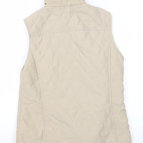 EWN Women's Beige Quilted Waistcoat Size S