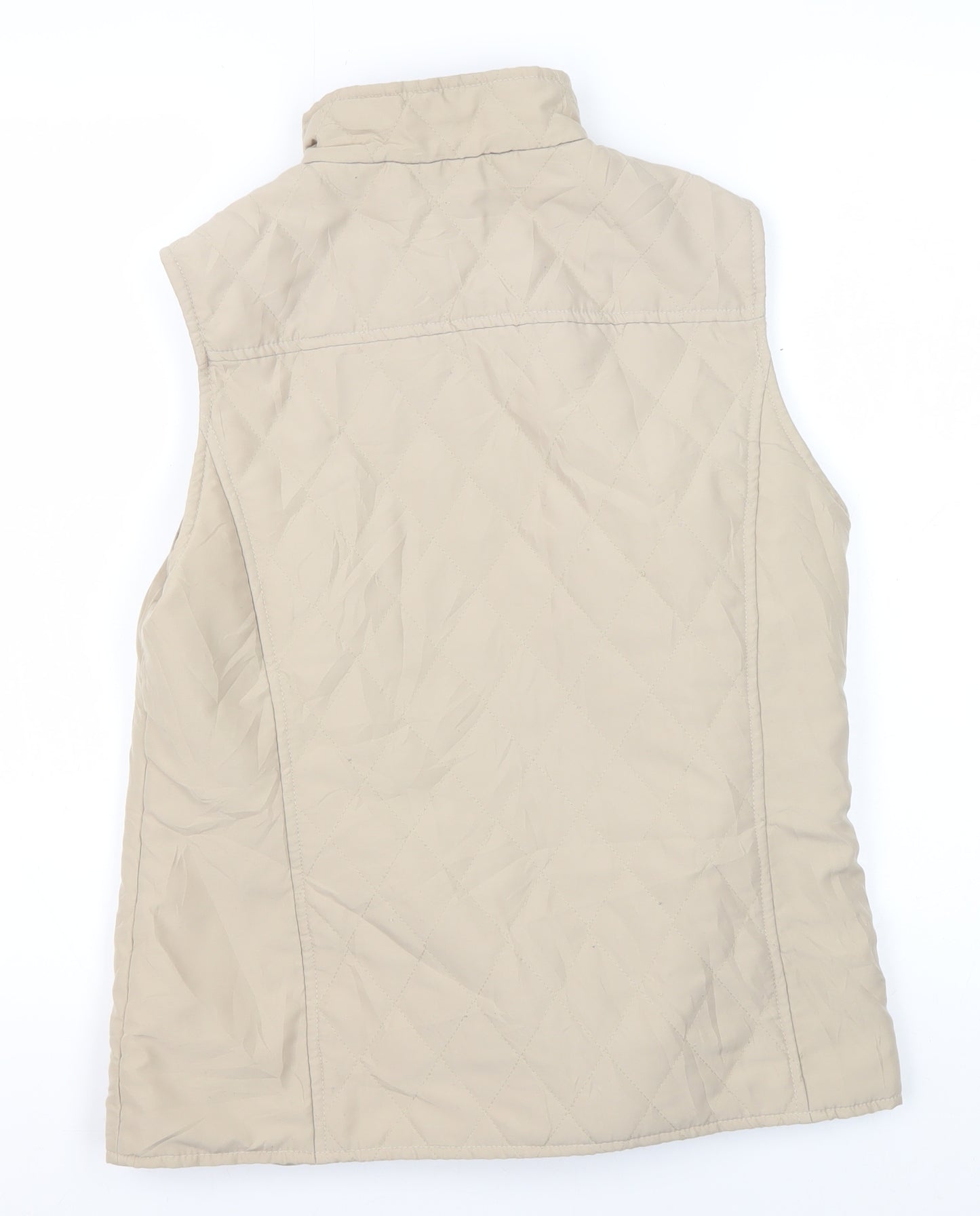 EWN Women's Beige Quilted Waistcoat Size S