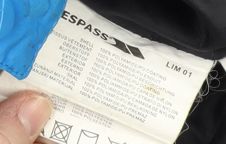 Trespass Men's Blue Rain Jacket M Hooded Waterproof