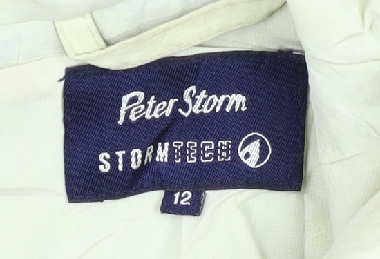 Peter Storm Women's Grey Parka Jacket Size 12 Waterproof Hooded