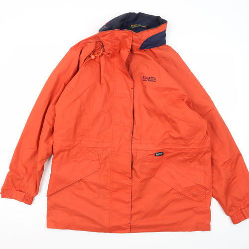 Regatta Women's Orange Waterproof Hooded Jacket Size 16
