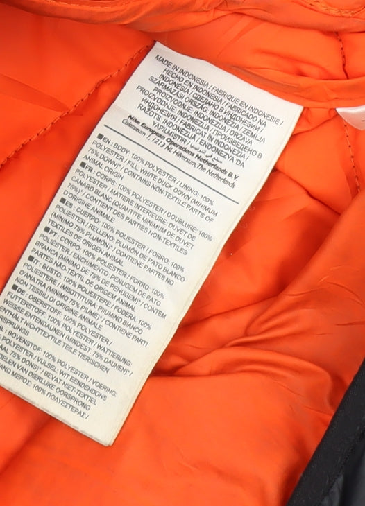 Nike Men's Black Puffer Jacket M Hooded Lightweight