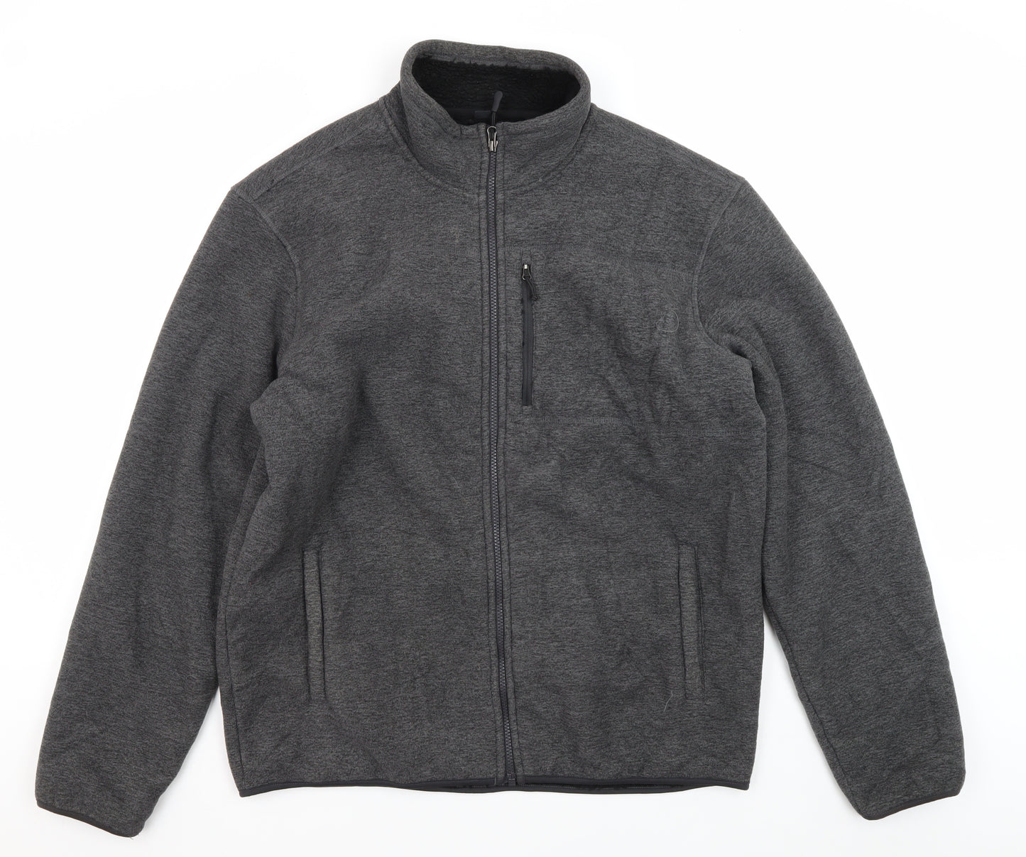 32 Heat Men's Grey XL Fleece Full Zip Jacket