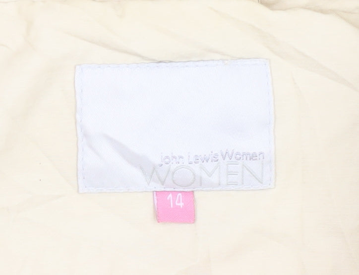 John Lewis Ivory Women's Parka Jacket Size 14