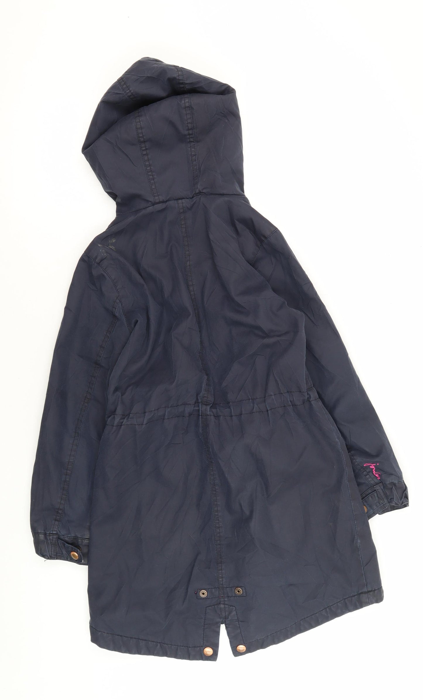 Joules Girls Blue Parka Coat Hooded 10 Years