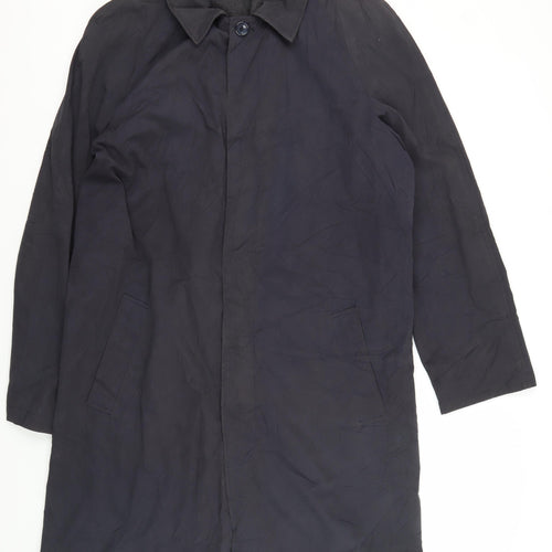 Austin Reed Men's Black Long Overcoat Size 42