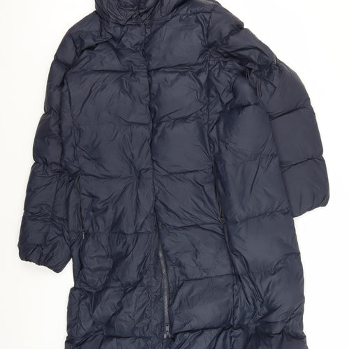 Marks and Spencer Women's Blue Puffer Coat Size 14