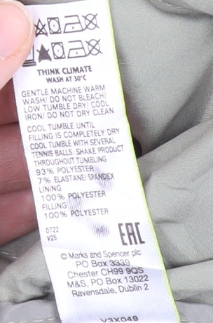 Marks and Spencer Women's Grey Hooded Puffer Coat Size 16