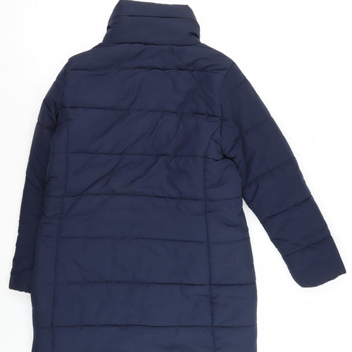 Marks and Spencer Women's Navy Puffer Jacket Size 14