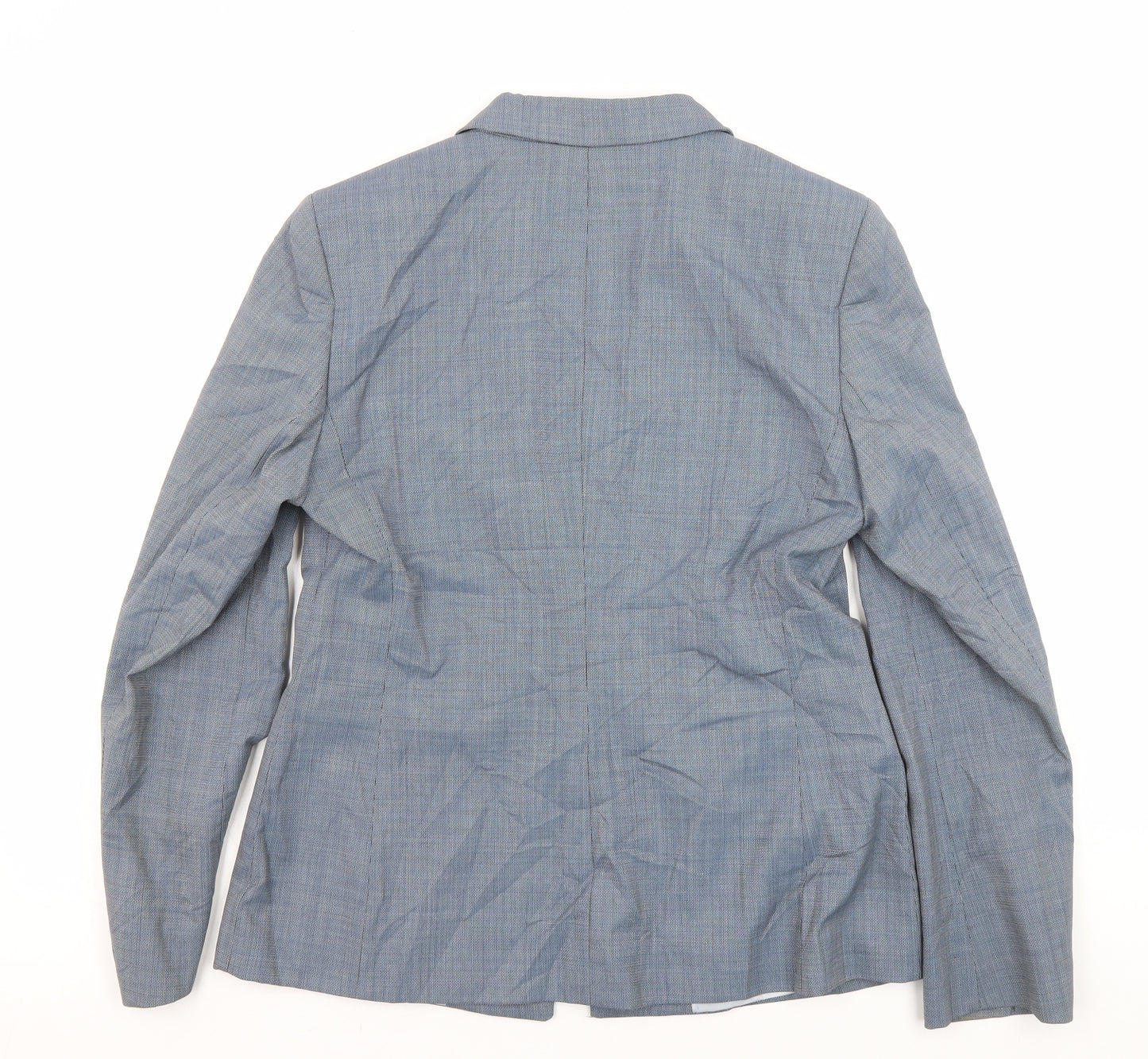 Marks and Spencer Women's Blue Check Blazer Size 12
