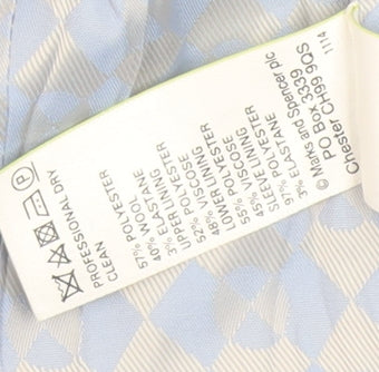 Marks and Spencer Women's Blue Check Blazer Size 12