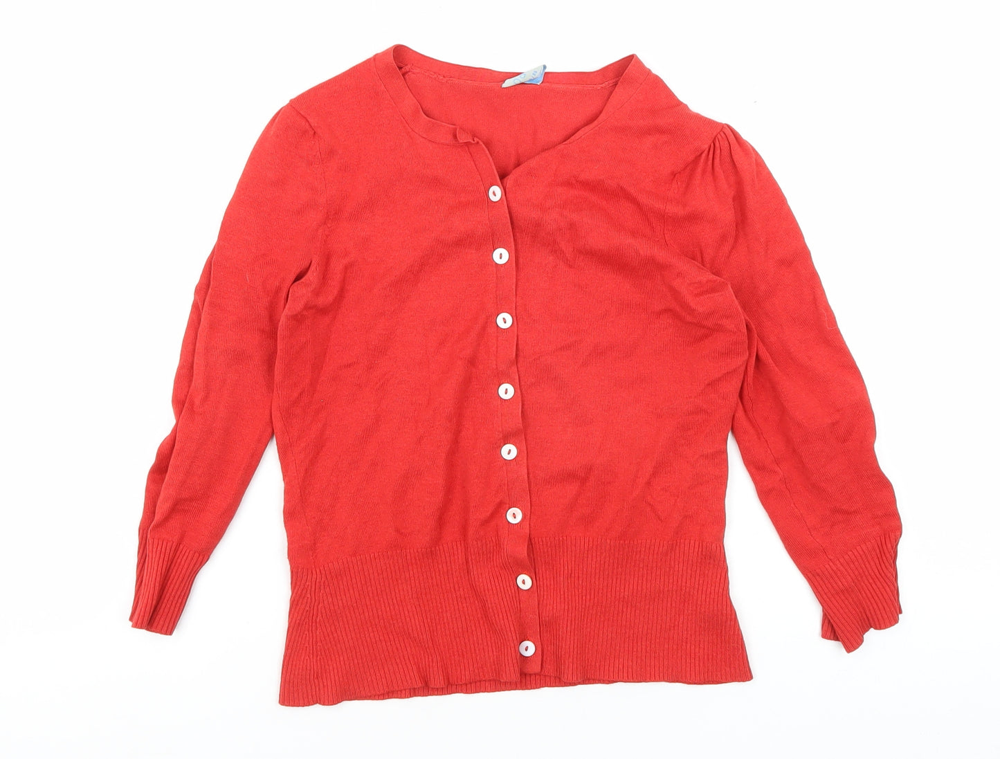 Oasis Women's Red Cardigan Size 10, Casual Long Sleeve Knit