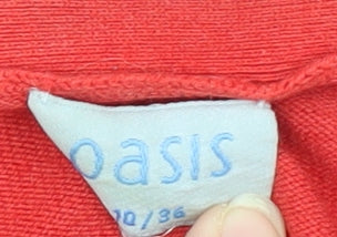 Oasis Women's Red Cardigan Size 10, Casual Long Sleeve Knit