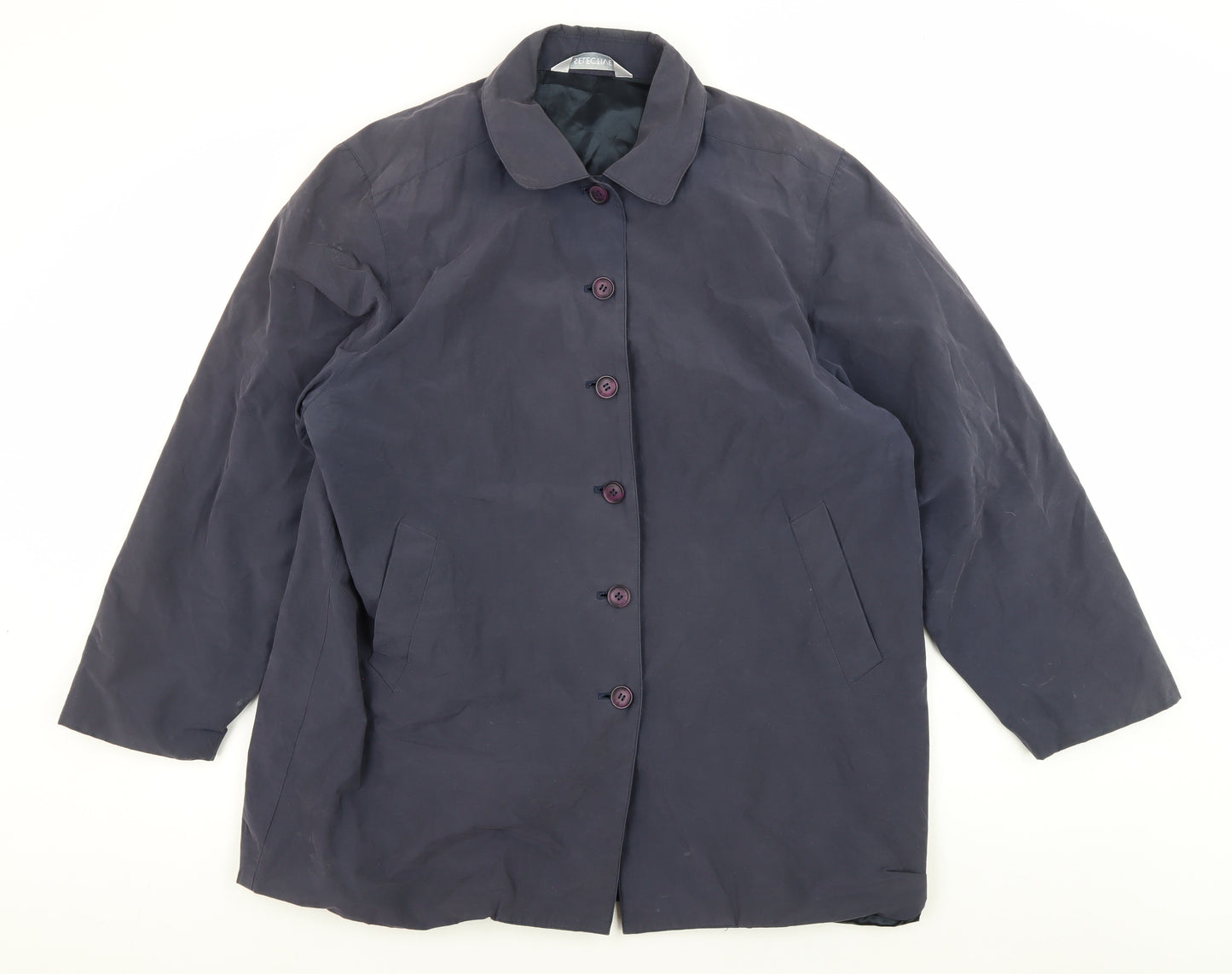 Selective Women's Black Mid-Length Overcoat Size 16