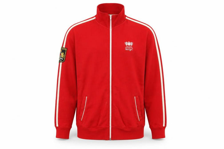 Front view of Ambrose & Jackson Red Men's Track Jacket M