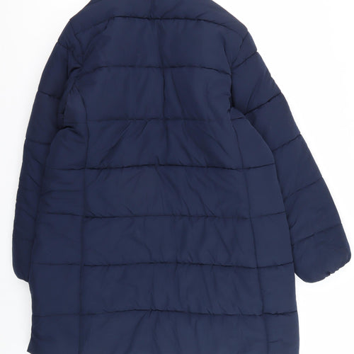 Marks and Spencer Women's Navy Puffer Jacket Size 16