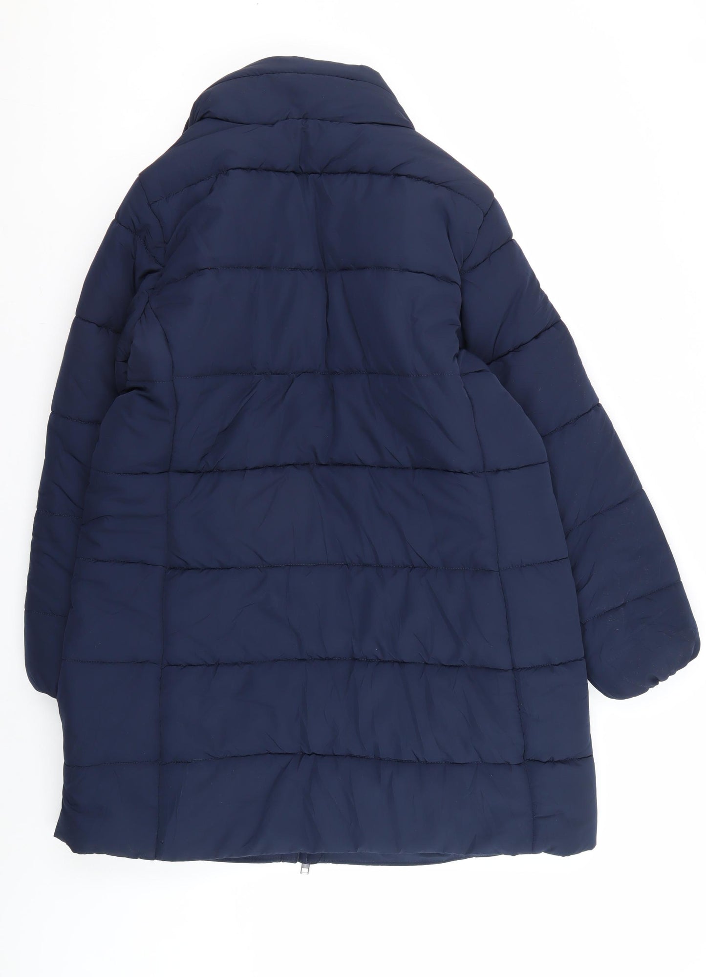 Marks and Spencer Women's Navy Puffer Jacket Size 16