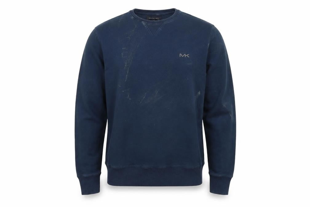 Front view of Michael Kors Men's Blue Pullover Sweatshirt L
