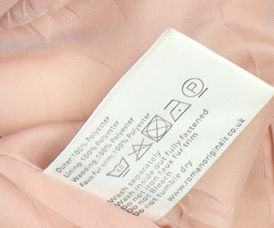 Roman Women's Pink Puffer Jacket Size 16 Winter Casual