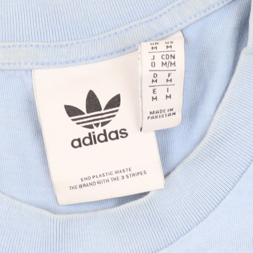 Adidas Men's Blue M Logo Crew Neck T-Shirt