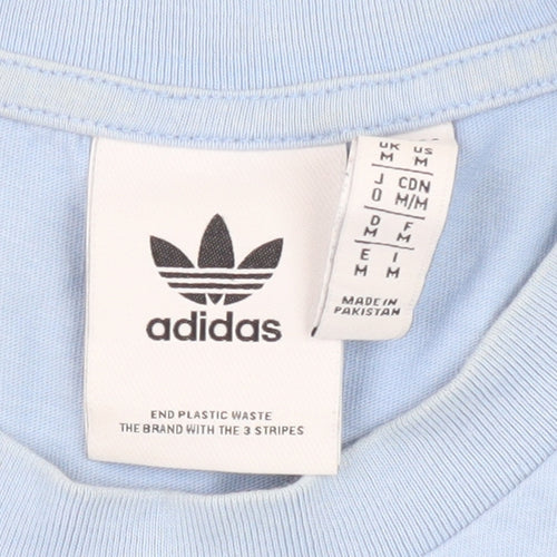 Adidas Men's Blue M Logo Crew Neck T-Shirt